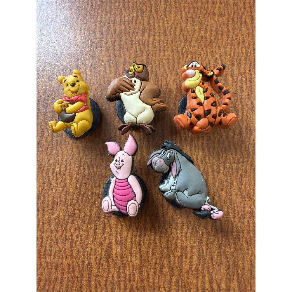 Disney Jibbitz Pooh, Piglet, Tigger, Eeyore, Owl Authentic '06-'07 Set Of 5